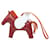 Hermès Accessorio per Borsa Charm Rodeo Pegasus MM Hermes Marrone Rosso Blu Bordò  - vista 1