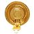 Orecchini tondi vintage Chanel Coco Mark Blu D'oro - vista 4