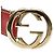 Cintura con fibbia con logo Interlocking G Gucci Rosso - vista 4