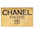 Spilla Chanel Logo Plate placcata oro D'oro  - vista 1