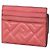 Baguette Porta-cartões de couro rosa Fendi - vista 2