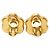 Brincos de clip vintage Chanel Coco Mark Motif Flor Dourado - vista 3