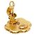 Brincos de clip vintage Chanel Coco Mark Motif Flor Dourado - vista 4