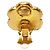 Brincos de clip vintage Chanel Coco Mark Motif Flor Dourado - vista 5