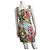Dolce & Gabbana Minikleid mit Blumenprint - Hellblau Braun Pink Weiß Grün Gelb