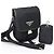 Mini borsa a tracolla in Re-Nylon x pelle Saffiano Prada Nero - vista 9