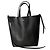 Borsa Cabas Two Way Céline in pelle granulata nera Nero