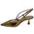 Gianvito Rossi Décolleté Slingback Dorate in Pelle D'oro