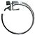 Courreges Courrèges Silver Mono-Loop AC Logo Earring