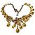 Collier J.Crew Cristallo Giallo Floreale Oro D'oro - vista 2