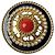 Spilla vintage Christian Dior con strass Rosso D'oro Blu navy