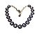 Collana Statement J.Crew Smalto Blu e Cristalli Tono Oro D'oro