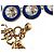 Collana Statement J.Crew Smalto Blu e Cristalli Tono Oro D'oro - vista 5