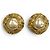 Orecchini CHANEL Vintage 93A Faux Pearl Coco Mark D'oro Crudo
