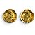 Orecchini CHANEL Vintage 93A Faux Pearl Coco Mark D'oro Crudo - vista 3