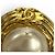Orecchini CHANEL Vintage 93A Faux Pearl Coco Mark D'oro Crudo - vista 6