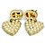 Orecchini Christian Dior Faux Pearl CD Logo Heart Motif D'oro