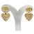 Orecchini Christian Dior Faux Pearl CD Logo Heart Motif D'oro - vista 3