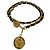 Chanel Vintage Coco Mark Cambon Medal Lederkettengürtel Schwarz