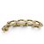 Clip per capelli Gucci con strass in oro e argento D'oro - vista 3