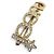 Clip per capelli Gucci con strass in oro e argento D'oro - vista 4