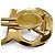 Clip per capelli Gucci con strass in oro e argento D'oro - vista 7