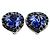 Orecchini Swarovski Swan cristallo blu Argento