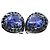 Orecchini Swarovski Swan cristallo blu Argento - vista 2