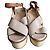 Hoss Intropia Sandali con zeppa Intropia in scamosciato beige e pelle marrone
