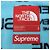 Supreme THE NORTH FACE Fleece-Jacke mit All-over-Logo Schwarz Blau - Ansicht 7