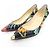 Décolleté Christian Louboutin Nero Rosso Verde - vista 3