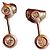 Autre Marque Guérin 18K Gold and Diamond Stud Earrings Silvery
