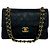 Borsa a Spalla Chanel Matelassé Coco Mark Double Flap Nero