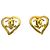 Orecchini a clip Chanel Vintage Coco Mark Motif Cuore D'oro