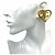 Orecchini a clip Chanel Vintage Coco Mark Motif Cuore D'oro - vista 2