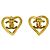Orecchini a clip Chanel Vintage Coco Mark Motif Cuore D'oro - vista 6