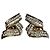 Kenneth Jay Lane Orecchini Kenneth Lane Volute Strass Tono Oro D'oro