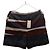 Carven Gestreifte Wollshorts Braun Blau Grau
