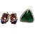 Set di Gioielli Erickson Beamon Rocks - Orecchini e Anello EU 55 Multicolore