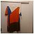 T-shirt McQ color block a maniche corte Blu Arancione Crudo Marrone scuro - vista 2