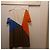 T-shirt McQ color block a maniche corte Blu Arancione Crudo Marrone scuro - vista 3