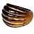 Autre Marque Milor Italy Statement Ring 14K Gold Tigerauge EU 62 Braun - Ansicht 2