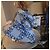 JW Anderson Cappello Bucket Monogramma Blu e Bianco - vista 4