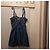 Abito corto in denim Guess con spalline e cerniera Blu - vista 3