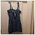 Abito corto in denim Guess con spalline e cerniera Blu - vista 4