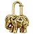 Hermès Pendente Elefante in Oro Hermes D'oro - vista 2