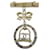 Spilla Chanel placcata oro con strass Multicolore D'oro - vista 2