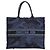 Christian Dior Canvas Tote Bag in Navy Marineblau