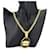 Timeless Collana lunga Chanel Vintage Coco Mark Nero D'oro - vista 3
