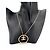 Collana Chanel in strass oro e rosa da donna D'oro - vista 3